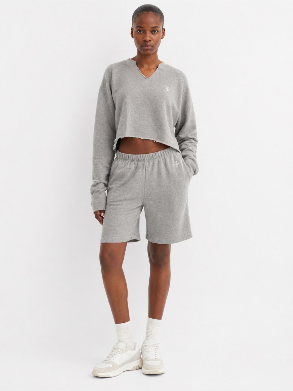 $655 ETERNE SWEAT-SHORT (S) AND SWEATSHIRT (M) SET